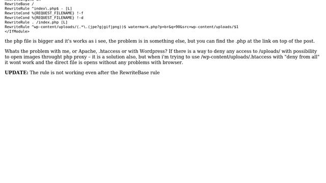 Wordpress: How to watermark wordpress images from wp-content/uploads folder with htaccess and php? смотреть онлайн
