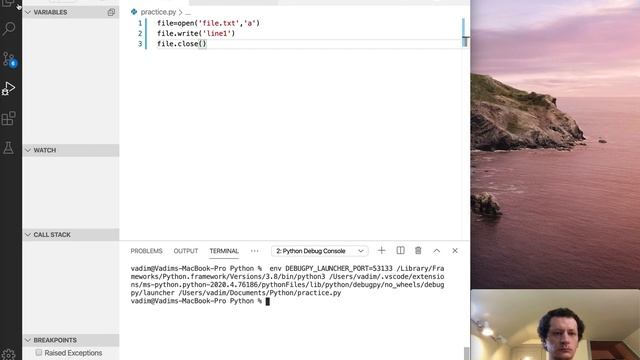 Python open write file смотреть онлайн