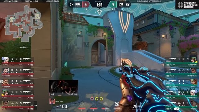 PAPER REX x LOUD (Mapa 3: Pearl) | VALORANT Champions Los Angeles смотреть онлайн