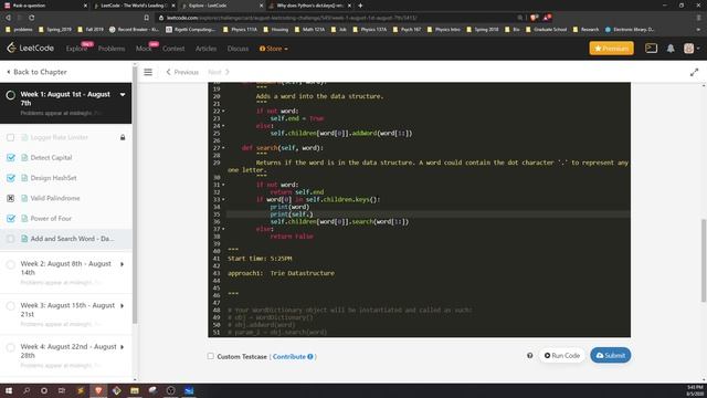 Add and Search Word Data structure design [Day 5/31] August Challenge смотреть онлайн