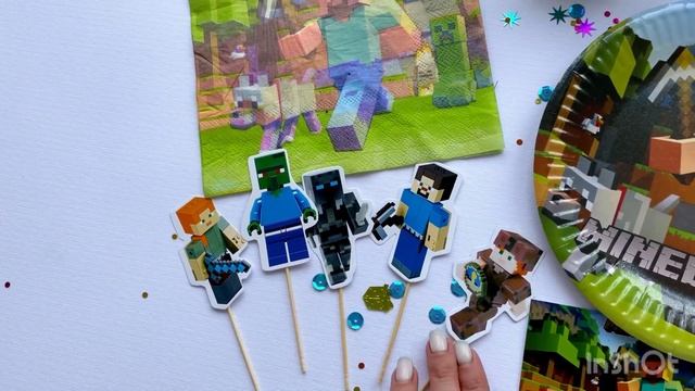 Обзор тематической одноразовой посуды Майнкрафт