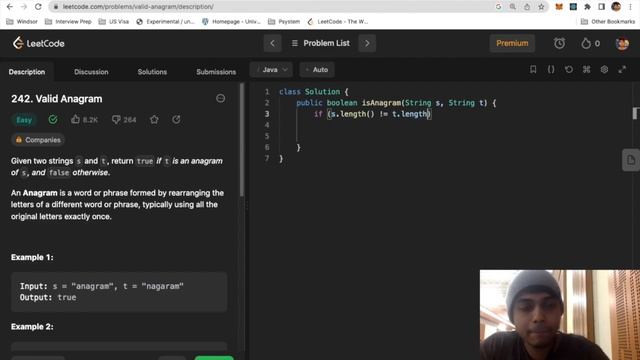 Valid Anagram - Java смотреть онлайн