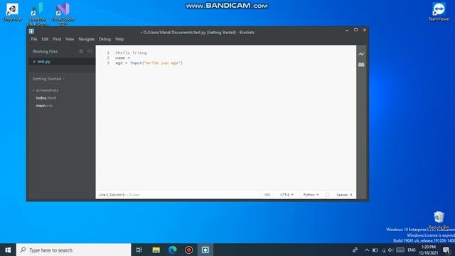 пишем мини бот на python\write mini bot in python#отпроффесионала смотреть онлайн
