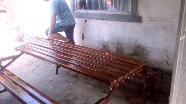 Лавка - стол трансформер, результат.(часть 2)