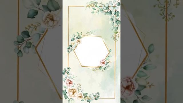 Floral wedding invitation green screen template | blank template I wedding green screen template смотреть онлайн