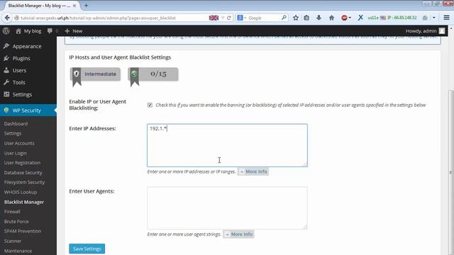 All In One WP Security & Firewall: Blacklist Functionality смотреть онлайн