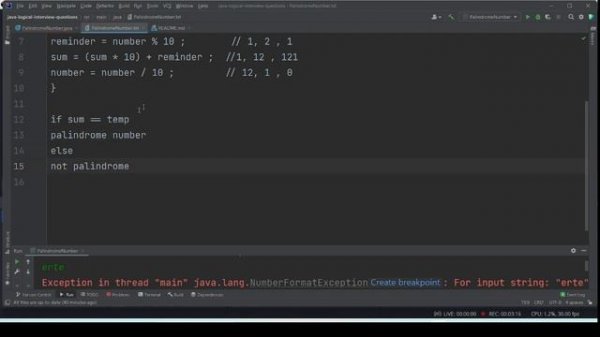 Java logical interview question || Palindrome Number || In Hindi #palindromenumber #inhindi #sahdev