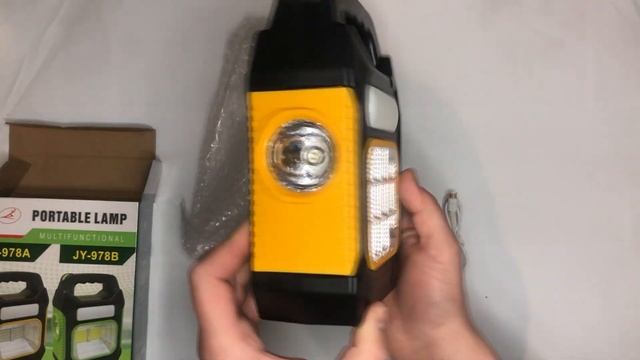 Видео обзор: Фонарь переносной JY-978D-LED+12COB, power bank. Цвет: желтый смотреть онлайн