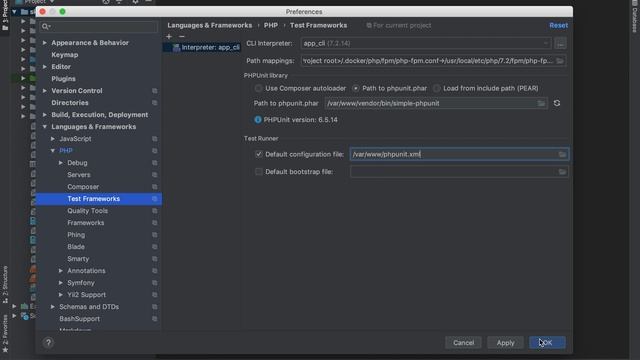 PhpStorm integration with phpunit inside docker container for symfony4 web app смотреть онлайн