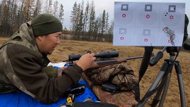 Пристрелял мелкашку на 75 метров. Патроны для охоты SK flatnose смотреть онлайн