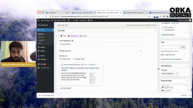 How to Perform On page SEO in WordPress using Yoast Plugin ? Part 2 - FREE SEO TRAINING IN NEPAL смотреть онлайн