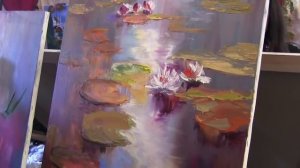 Игорь Сахаров, научиться рисовать маслом воду, кувшинки
