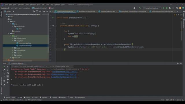 Lecture4: Exception Handling: Try and multiple Catch Blocks in Java смотреть онлайн