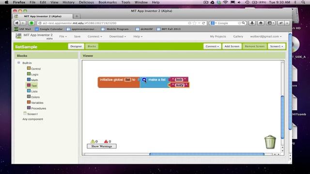 Creating lists in App Inventor 2 смотреть онлайн