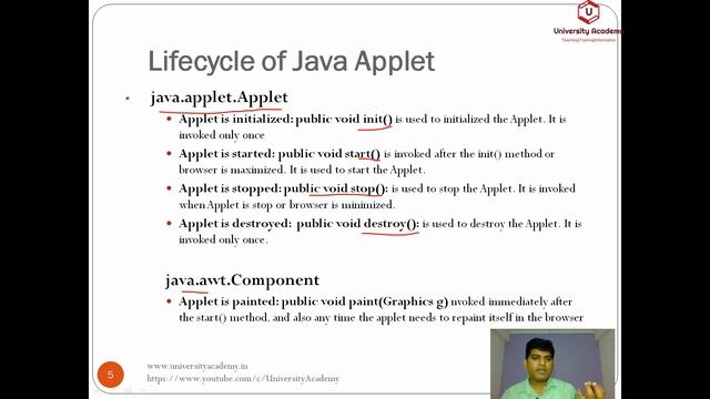 WT31:Java Applet|AWT in java|Lifecycle of Java Applet|Applet Example|Abstract Window Toolkit| Hindi смотреть онлайн