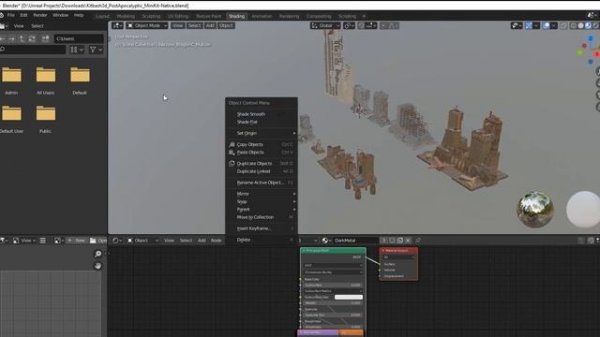 How to set up Kitbash 3d Post Apocalyptic kit in Blender