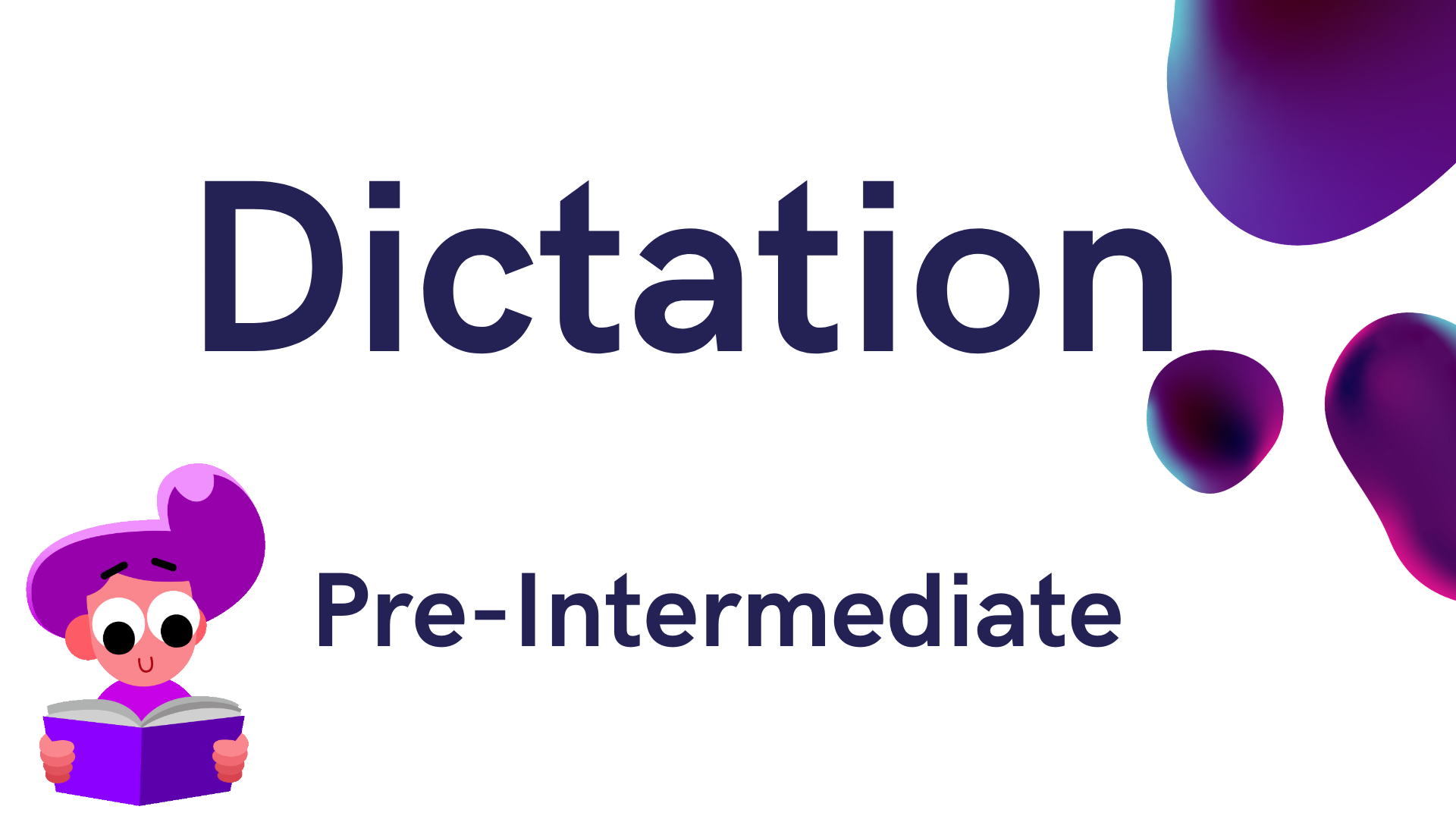 Диктант на английском языке 