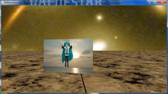 Java 3D: Animated GIF Screen on an Alien Planet/ミクの映像が異星人の惑星に смотреть онлайн