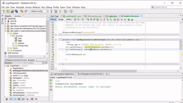 Java Project: Login and registration NetBeans with SQLite3 Database | Connect to database | Part 2 смотреть онлайн