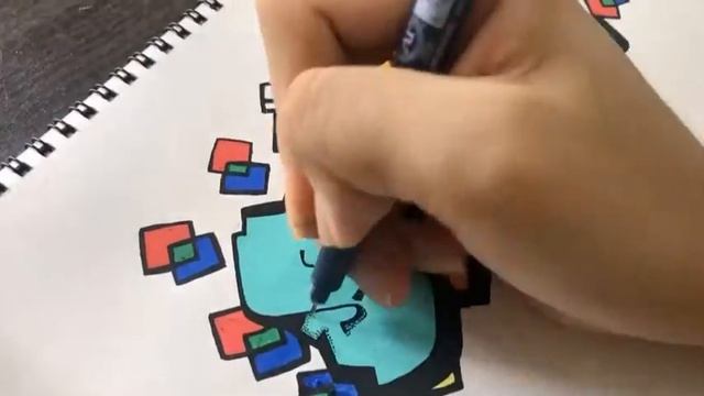 【グラフィティアート】ポスカでスライム君の文字『SLIME』のグラフィティの描き方/How to draw graffiti slime ? смотреть онлайн