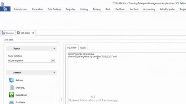 CDS - Fitur SQL Editor