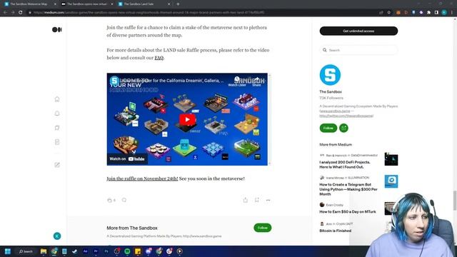 The Sandbox Game - LAND SALE UPDATE !!! with @Pandapops7 смотреть онлайн