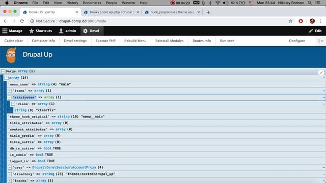hook_preprocess and hook_preprocess_hook functions in Drupal 8 смотреть онлайн
