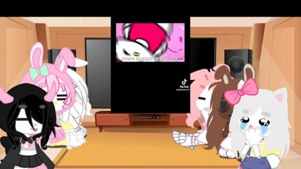 Hello kitty react to hello kitty vs Garfield ~^_^