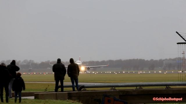 STORM Schiphol Touch and Go Around A320 by Swiss 20-11-2016 смотреть онлайн