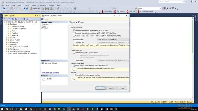 SQL Server 2016 - Maintenance & Automation : Backup and Recovery | packtpub.com смотреть онлайн