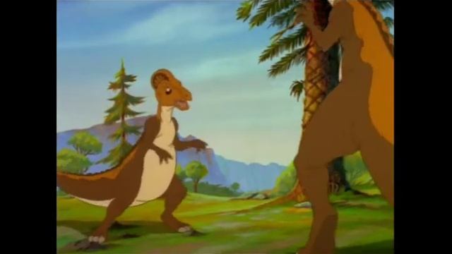 The Land Before Time 5 The Mysterious Island T-Rex Hunting Corythosaurus Russian смотреть онлайн