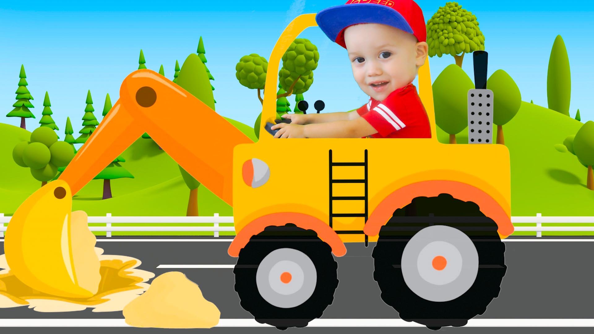 Синий трактор Песенки для детей Полицейская Пожарная Машина Учим животных звуки животных Сборник смотреть онлайн