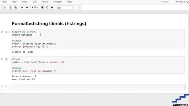 Formatted string literals (f-strings) смотреть онлайн