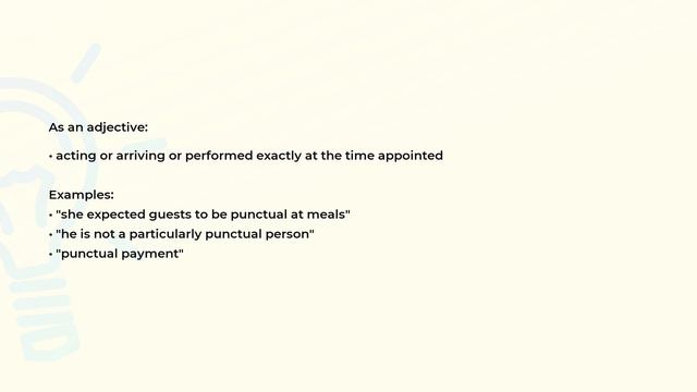 What is the meaning of the word PUNCTUAL? смотреть онлайн