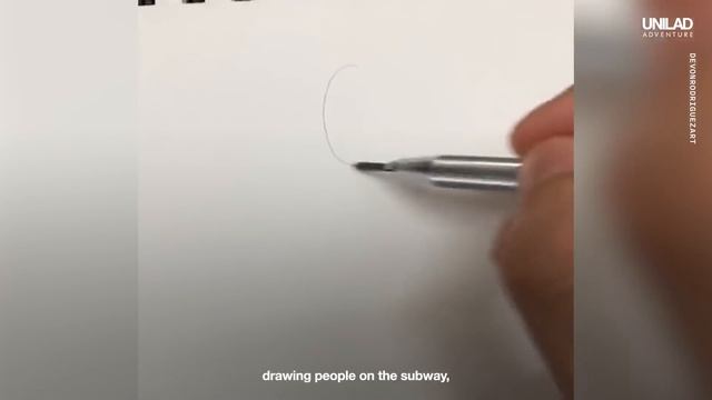Drawing Portraits Of Random Strangers On The Subway смотреть онлайн