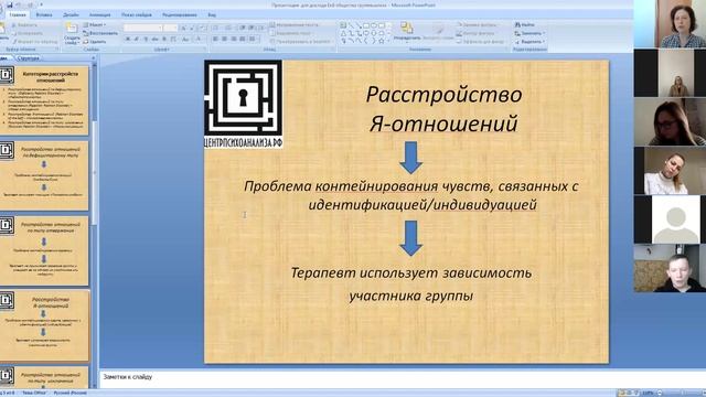 Елена Белова. Показания к групповой терапии и расстройства отношений. смотреть онлайн