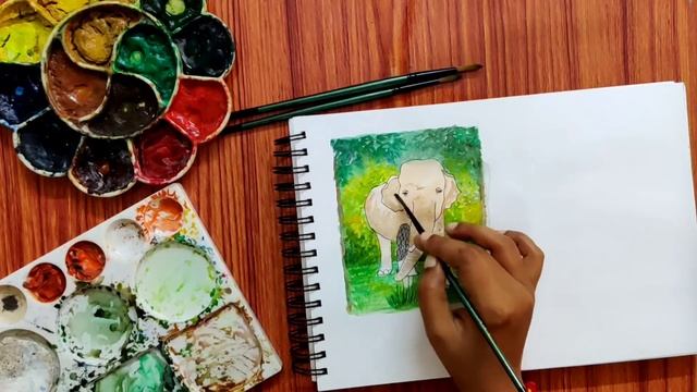 Character illustration drawing and painting ?? -watercolor Esp 2: LEAFT HAIR and the PET met HAATU смотреть онлайн