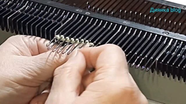 Способ набора петель на вязальной машине. Как закрыть петли. смотреть онлайн