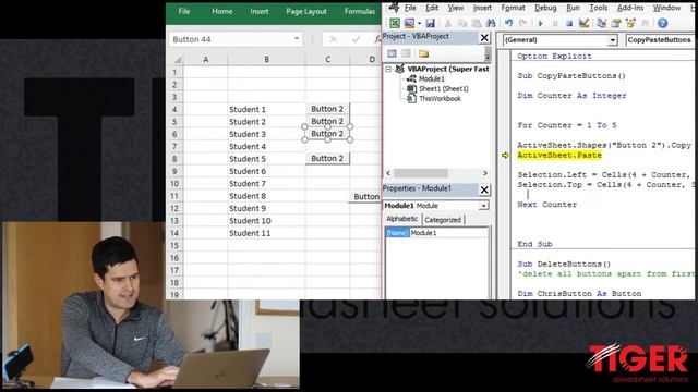 Excel VBA for Beginners - Create Buttons for Super Fast Data Input (4/8) смотреть онлайн