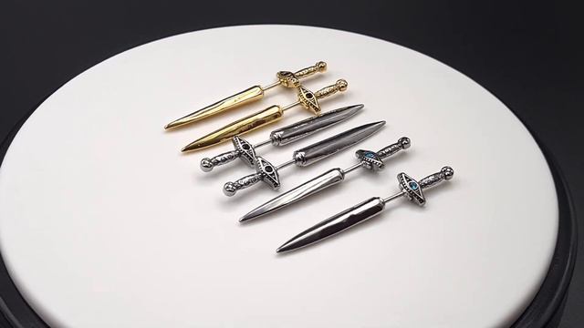 Серьги - пусеты( гвоздики) "Меч талисман" Моносерьга в разных цветх смотреть онлайн