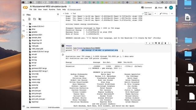 Molecular Dynamics Simulation on GPU ONLINE using GROMACS by Google Colab for totally FREE смотреть онлайн
