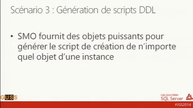 Journées SQL Server 2014 : Automatiser l’admin avec SMO et C# par Grégory Boge et Philippe Geiger смотреть онлайн
