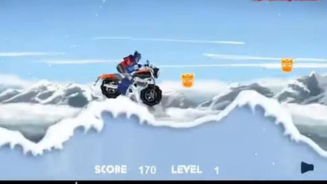 Бесплатные игры онлайн Трансформер на гонках, гонки на мотоцикле, игры для детей смотреть онлайн