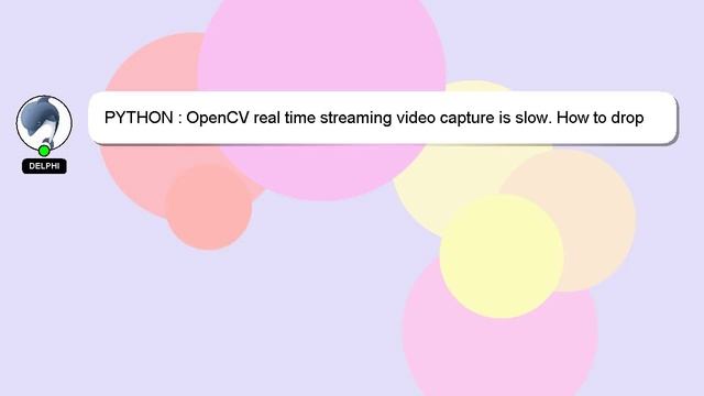 PYTHON : OpenCV real time streaming video capture is slow. How to drop frames or get synced with re смотреть онлайн