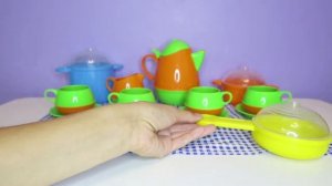 Набор игрушечной посуды "Есть поесть", 48 предметов, бренд Knopa