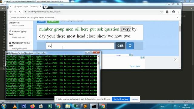 typing-bot (python selenium) смотреть онлайн