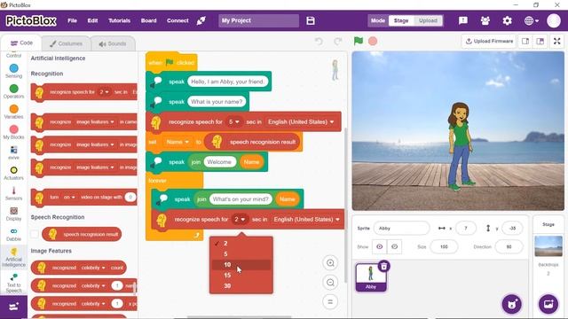 Make Smart AI Chatbot Using Speech Recognition Technology in PictoBlox | AI and ML Projects for Kid смотреть онлайн