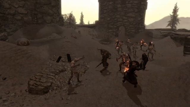 Skyrim Battles - General Falx Carius & 30 Ash Spawn vs Stormcloaks смотреть онлайн