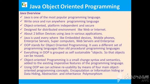 Java Object Oriented Programming for Developers and professionals смотреть онлайн