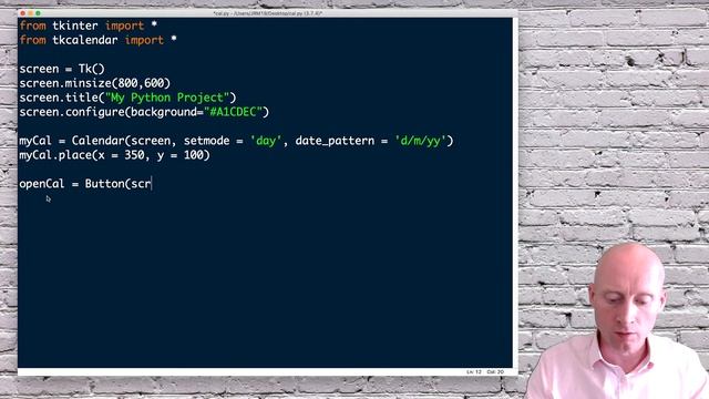 POP-UP PYTHON CALENDAR WITH TKINTER: How to add a calendar to select dates in your GUI project. смотреть онлайн